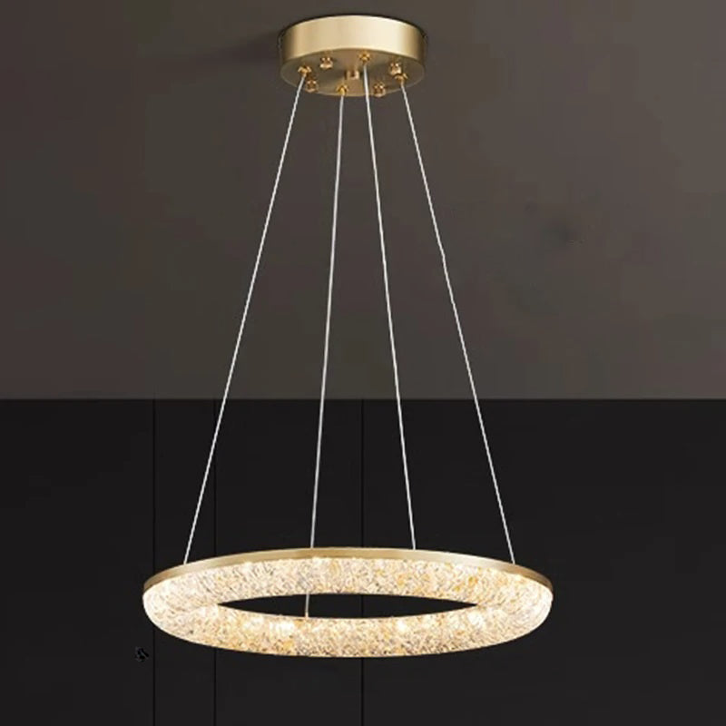 Round Ring Crystal Chandeliers