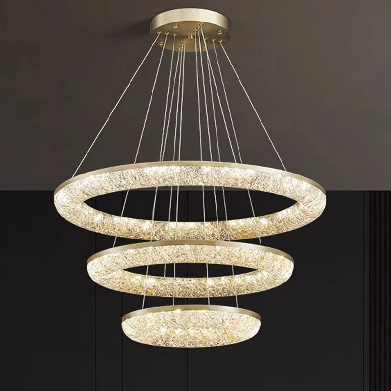 Round Ring Crystal Chandeliers