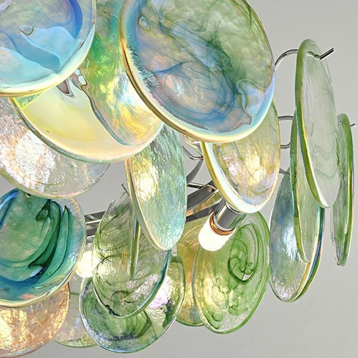 Vistosi Murano Disc Glass Chandelier
