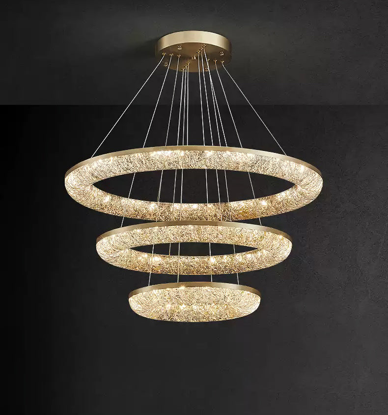 Round Ring Crystal Chandeliers