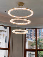 Round Ring Crystal Chandeliers