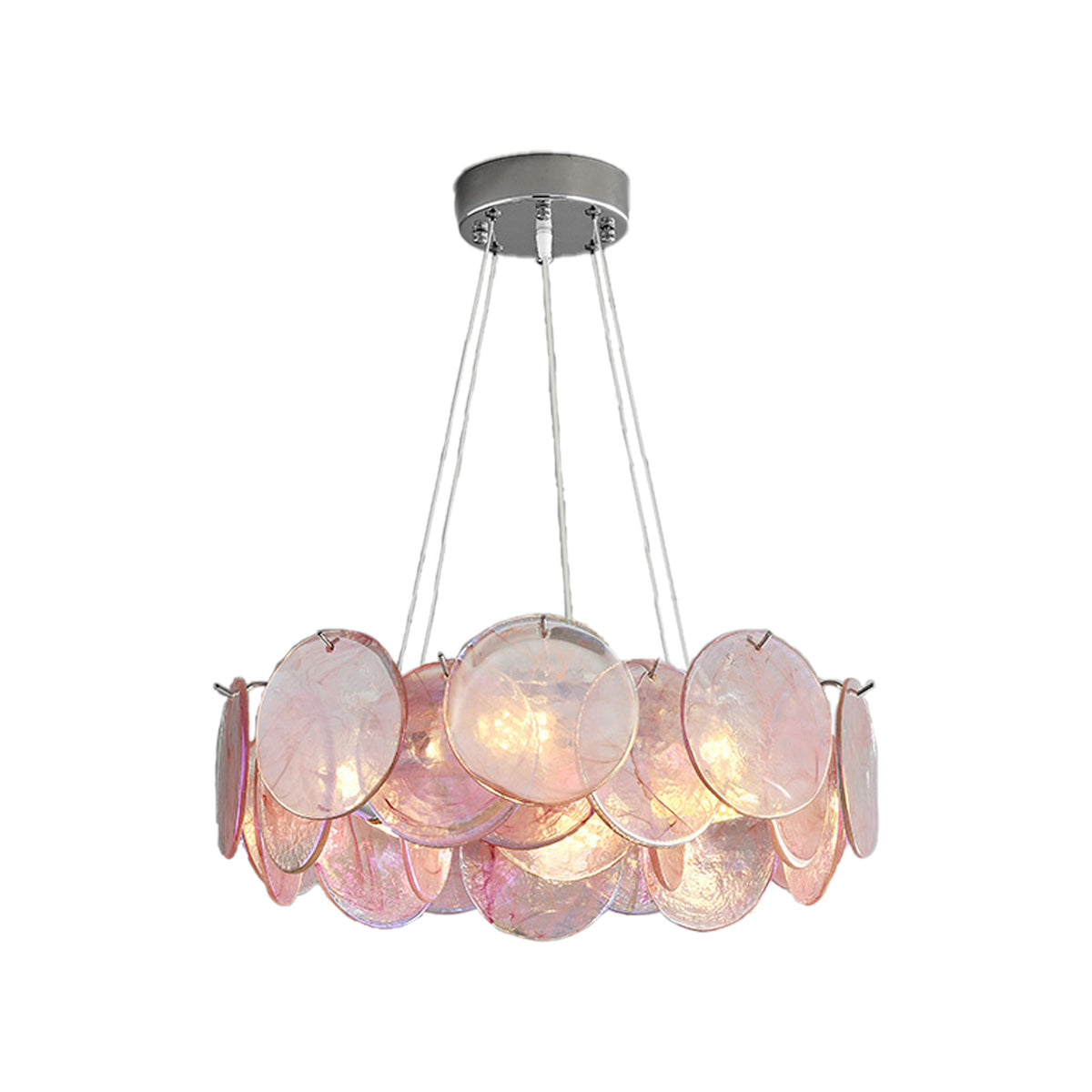 Vistosi Murano Disc Glass Chandelier