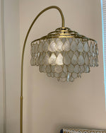 Golden Arc Scallop Shade Floor Lamp