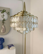 Golden Arc Scallop Shade Floor Lamp