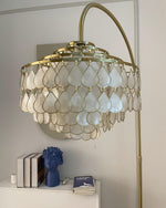 Golden Arc Scallop Shade Floor Lamp