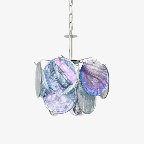 Season Murano Disc Glass Chandelier | Severn Lighting