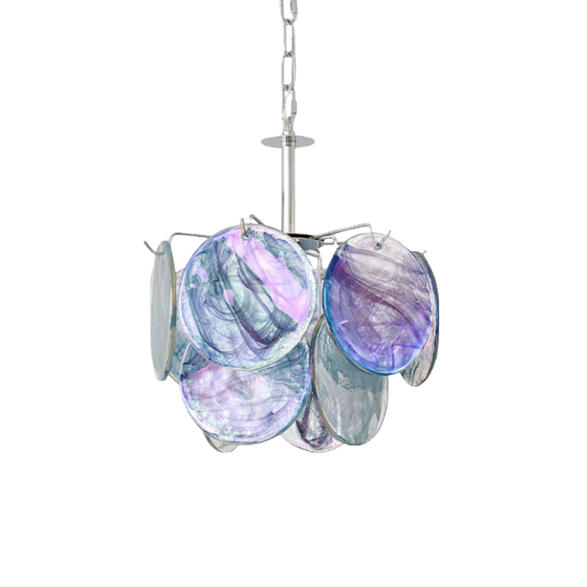 Season Murano Disc Glass Chandelier