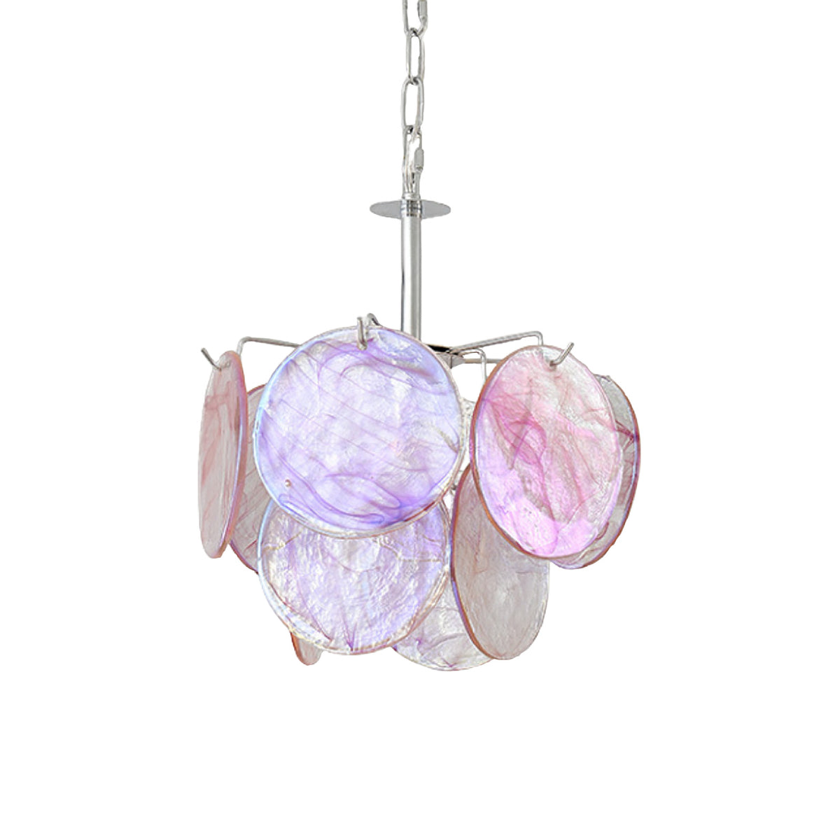 Season Murano Disc Glass Chandelier