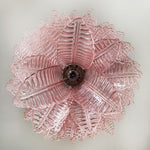 Italian Murano leaf glass chandelier