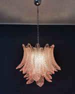 Italian Murano leaf glass chandelier