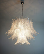 Italian Murano leaf glass chandelier