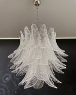 Italian Murano leaf glass chandelier