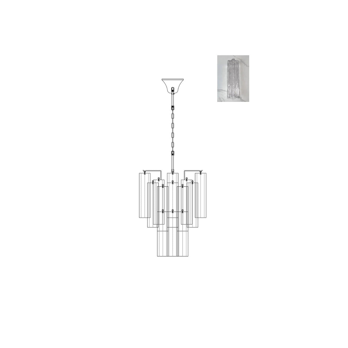 Murano glass chandelier