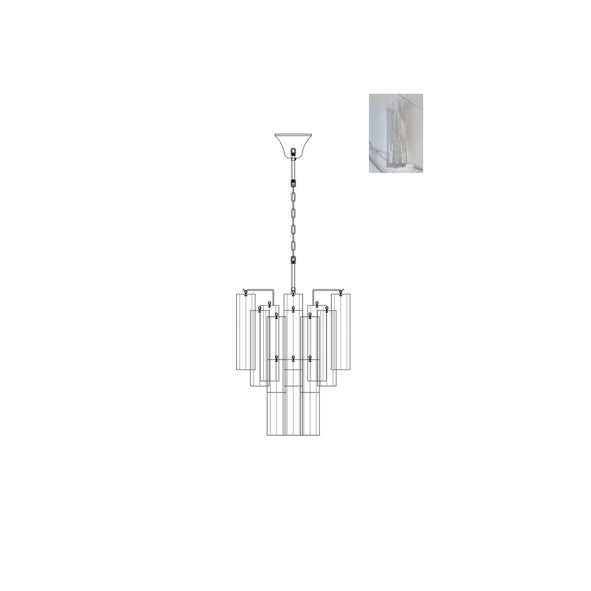 Murano glass chandelier