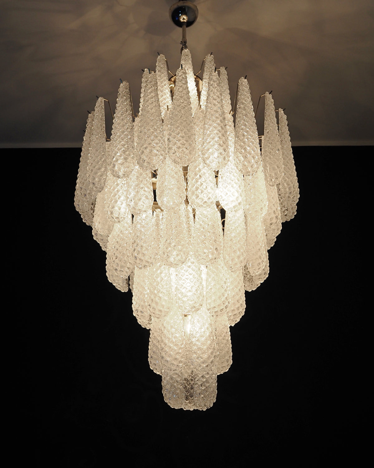 Huge Italian vintage Murano glass chandelier