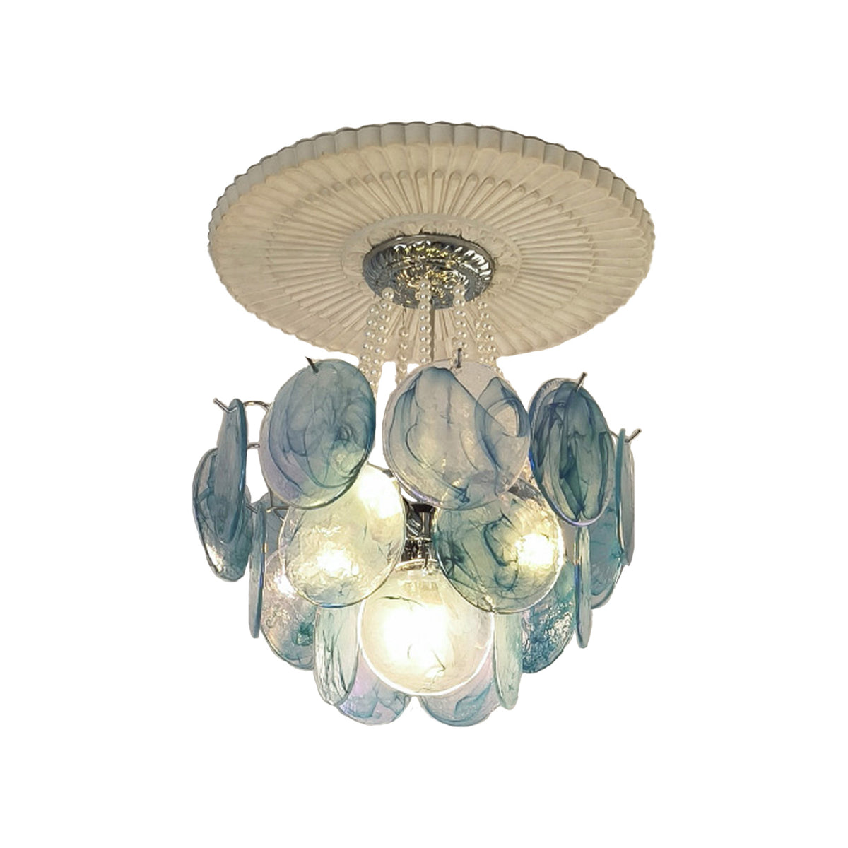 Venfield Murano Disc Glass Chandelier