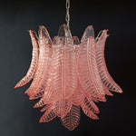 Italian Murano leaf glass chandelier