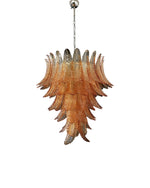 Italian Murano leaf glass chandelier