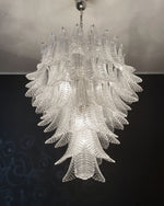 Italian Murano leaf glass chandelier