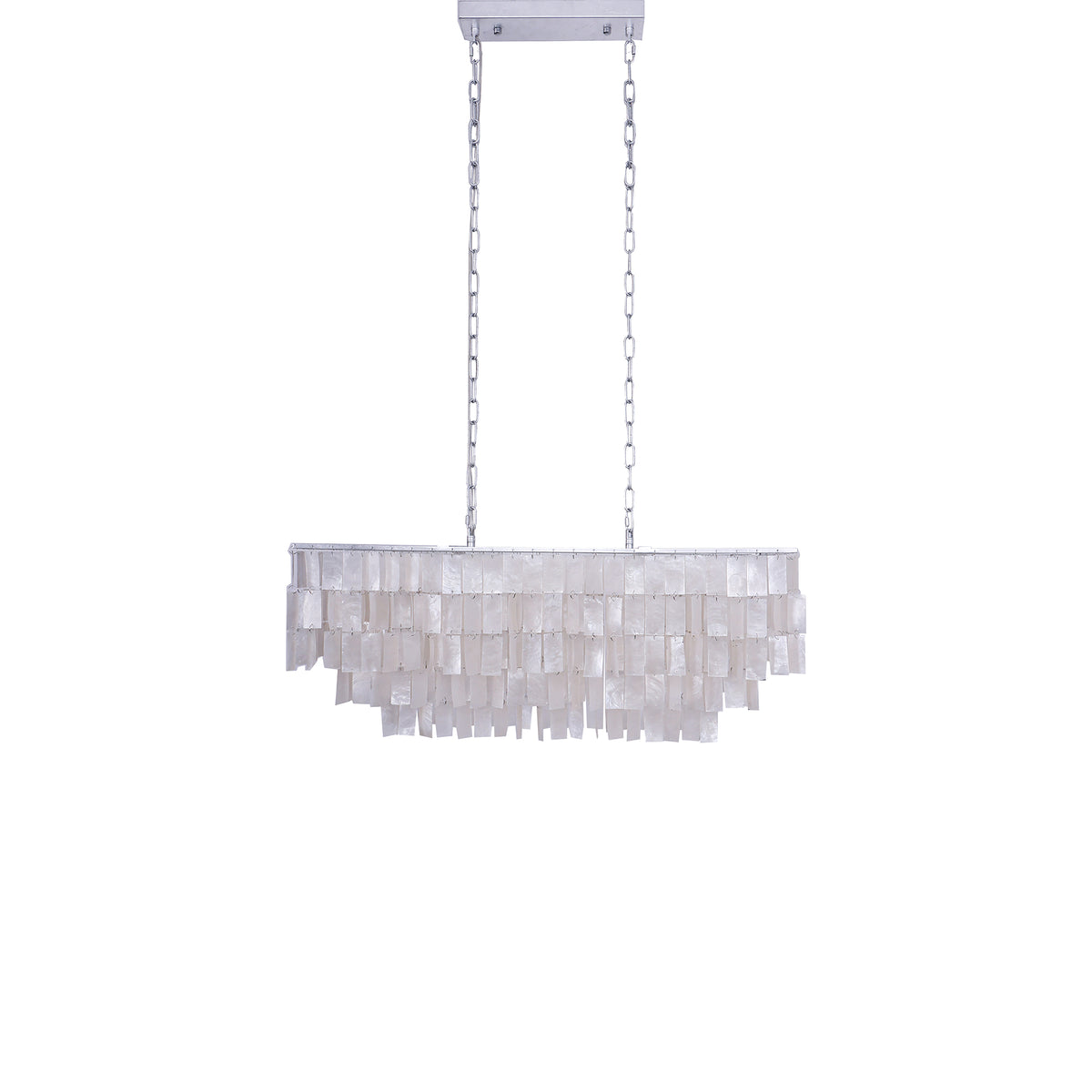 Capiz Rectangle Layering Chandelier