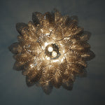 Italian Murano leaf glass chandelier