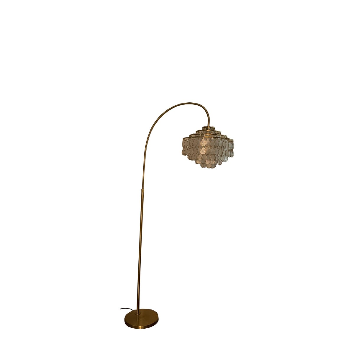 Golden Arc Scallop Shade Floor Lamp