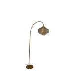 Golden Arc Scallop Shade Floor Lamp