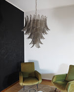 Italian Murano leaf glass chandelier