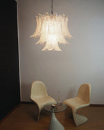 Italian Murano leaf glass chandelier