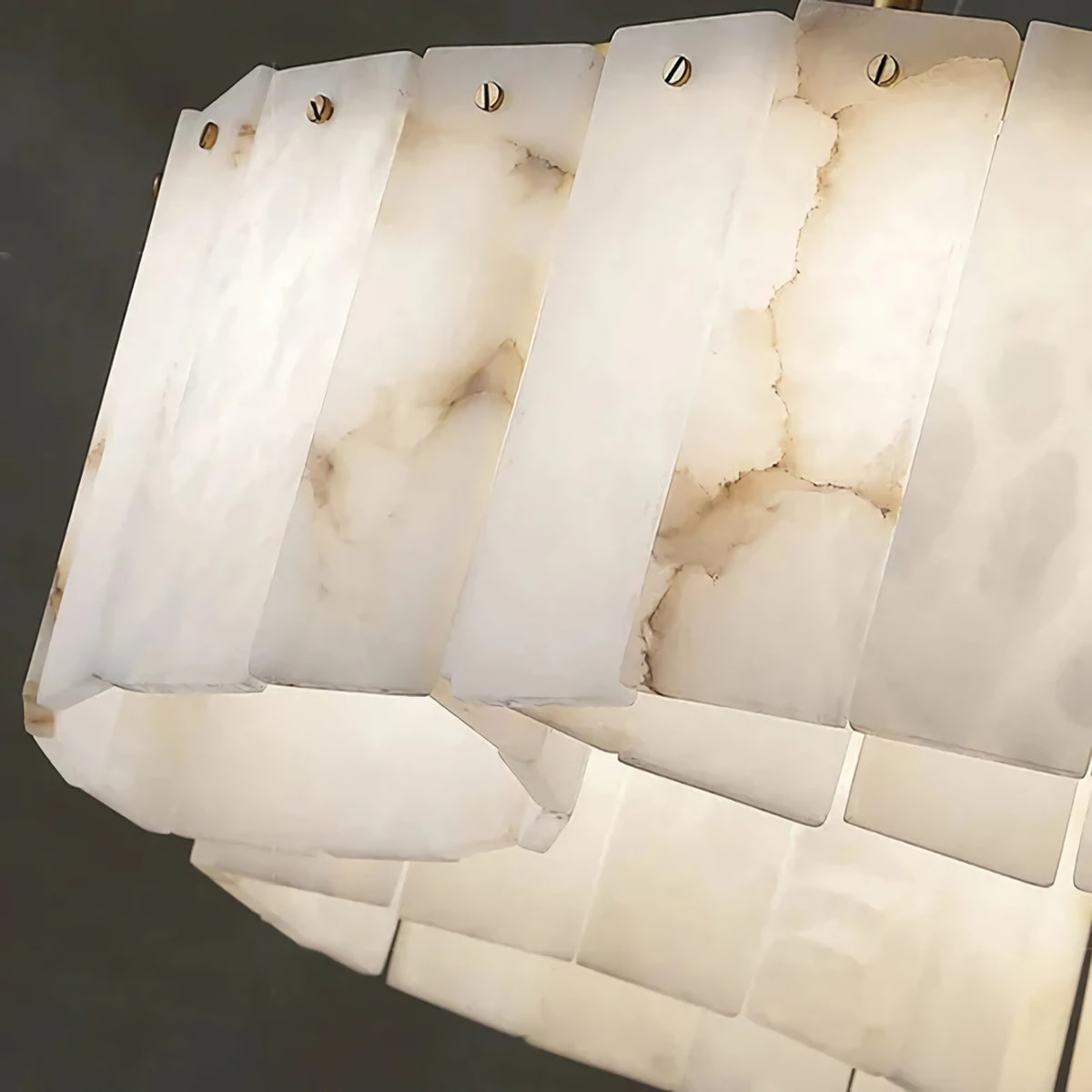 Alabaster Brass Flushmount Ceiling Lamps