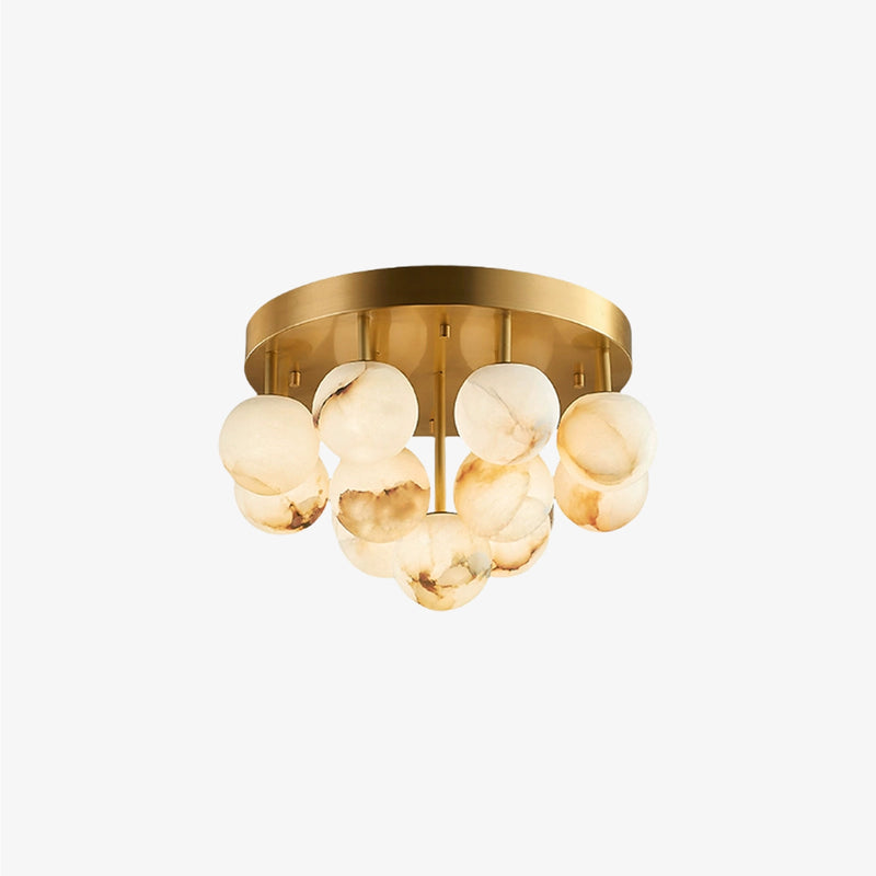 Alabaster Bubble Globe Ceiling Light