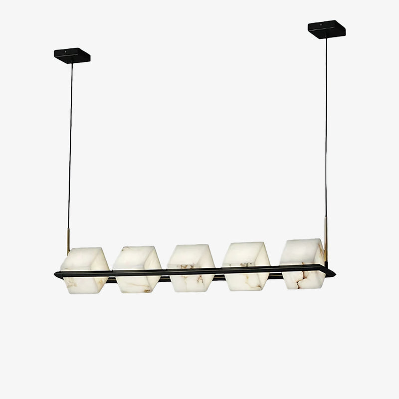 Alabaster Cubic Dining Pendant Chandelier