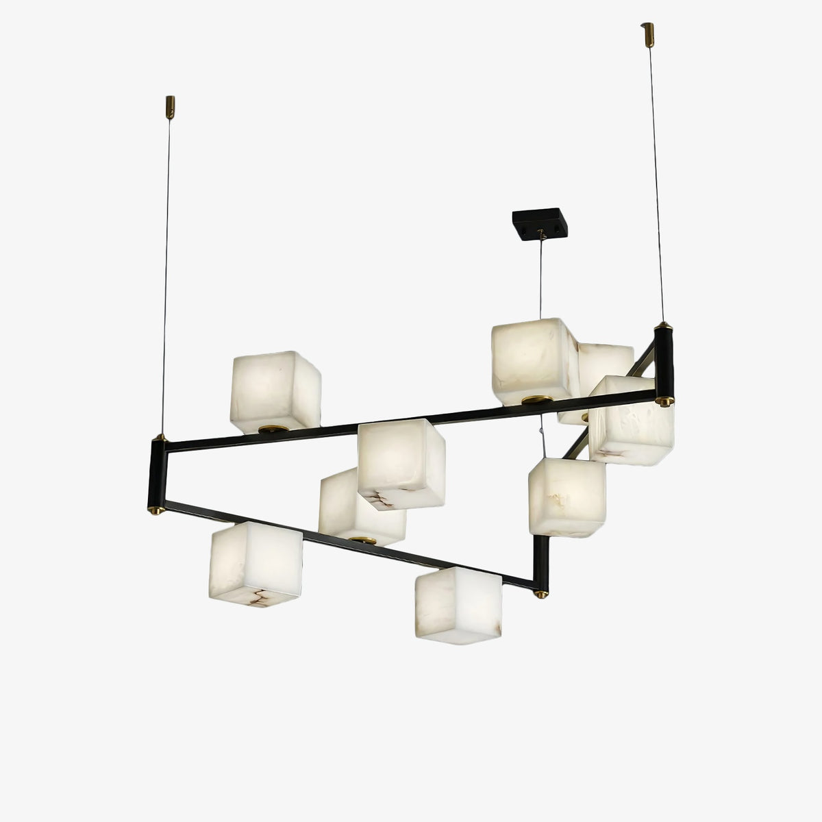 Alabaster Cubic Dining Pendant Chandelier