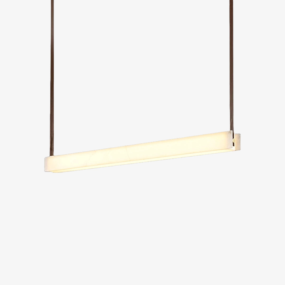 Alabaster Leather Belt Linear Pendant Lamp