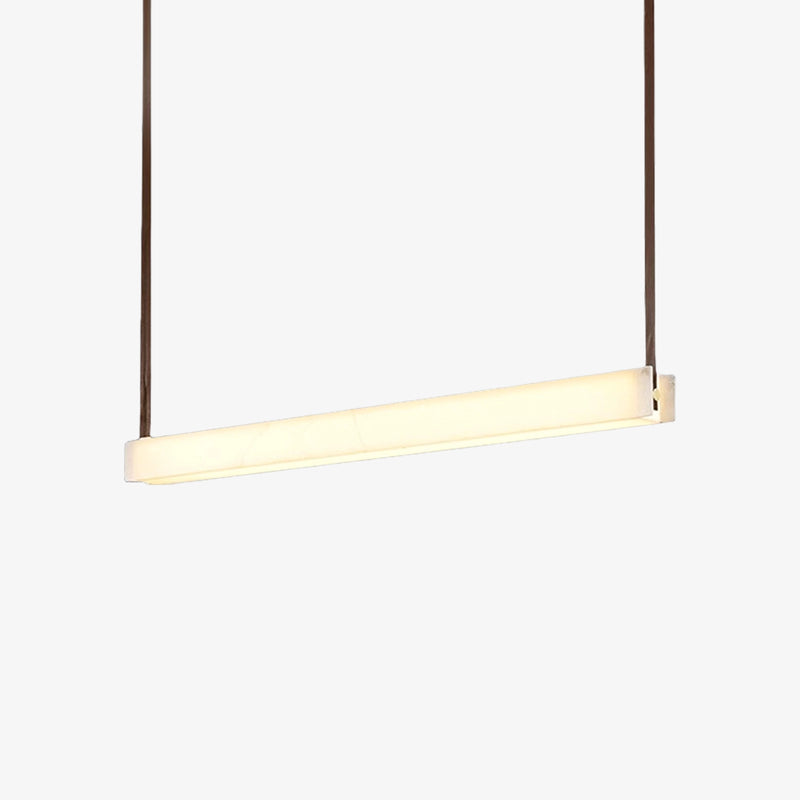 Alabaster Leather Belt Linear Pendant Lamp
