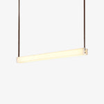 Alabaster Leather Belt Linear Pendant Lamp