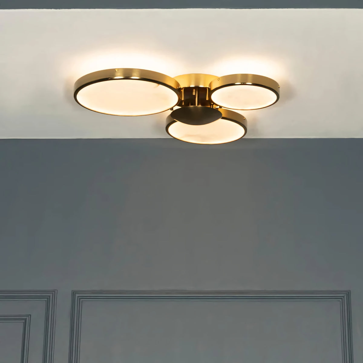 Alabaster Modern Disc Ceiling Light