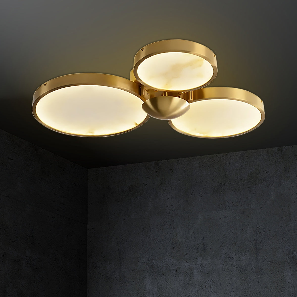 Alabaster Modern Disc Ceiling Light