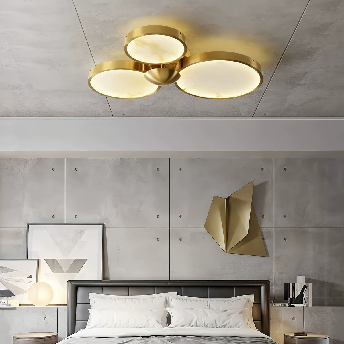 Alabaster Modern Disc Ceiling Light