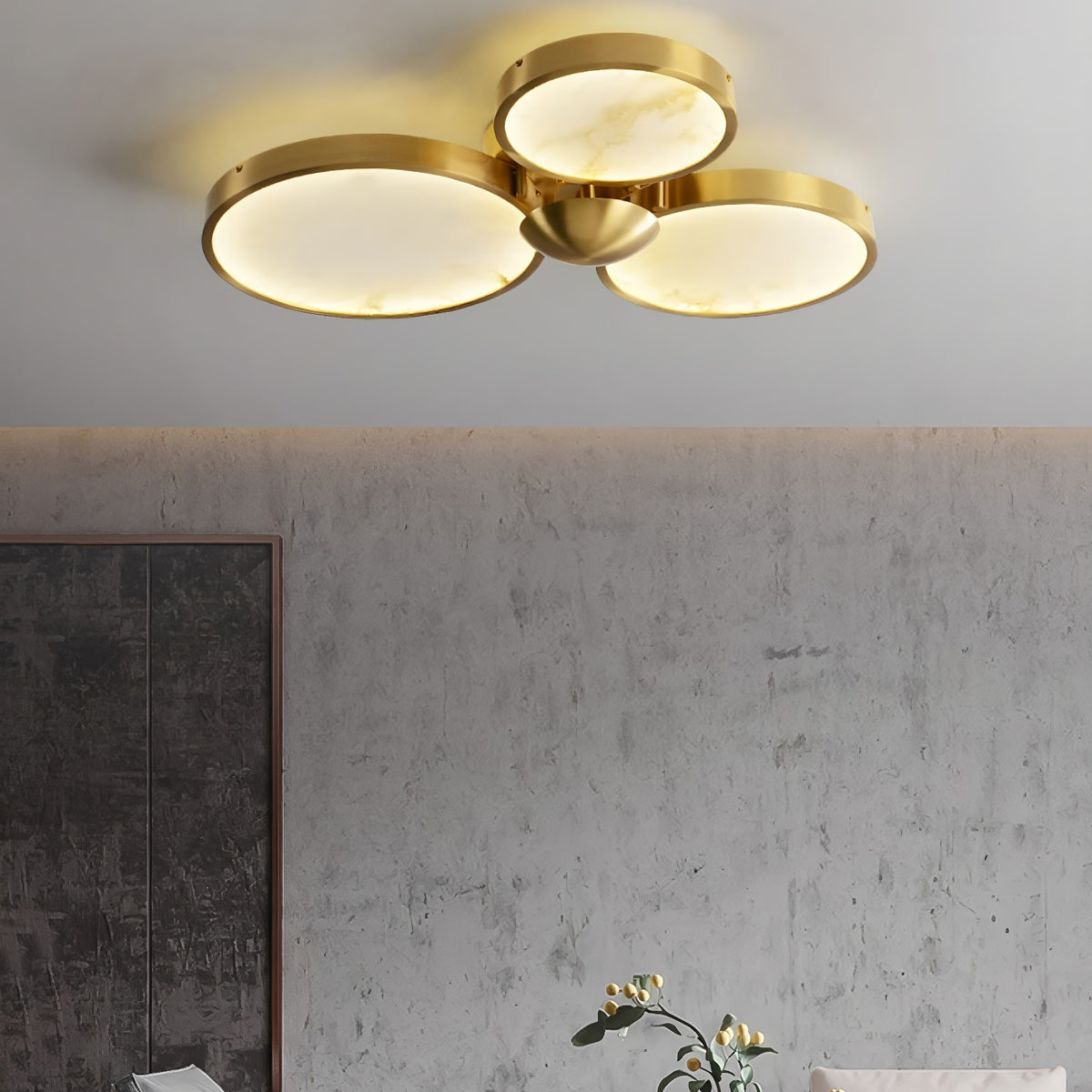 Alabaster Modern Disc Ceiling Light