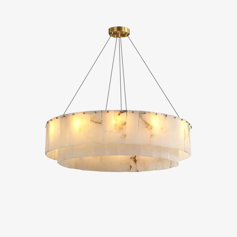 Alabaster Two Tier Chandelier