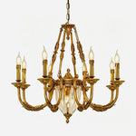 Anders Fluted Glass Urn Brass Chandelier | Fluted Glass and Brass | Full product view on a pure white background, unlit | Severn Lighting