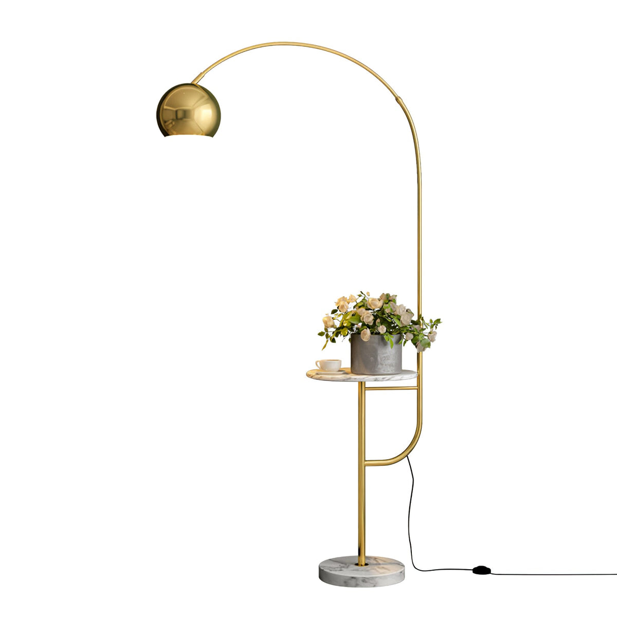 Arc Drawer Floor Lamp