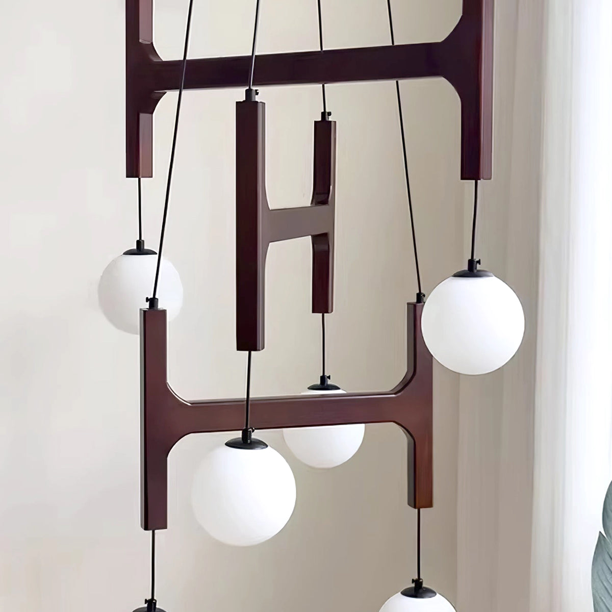 Astra Wood Orb Chandelier