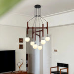 Astra Wood Orb Chandelier