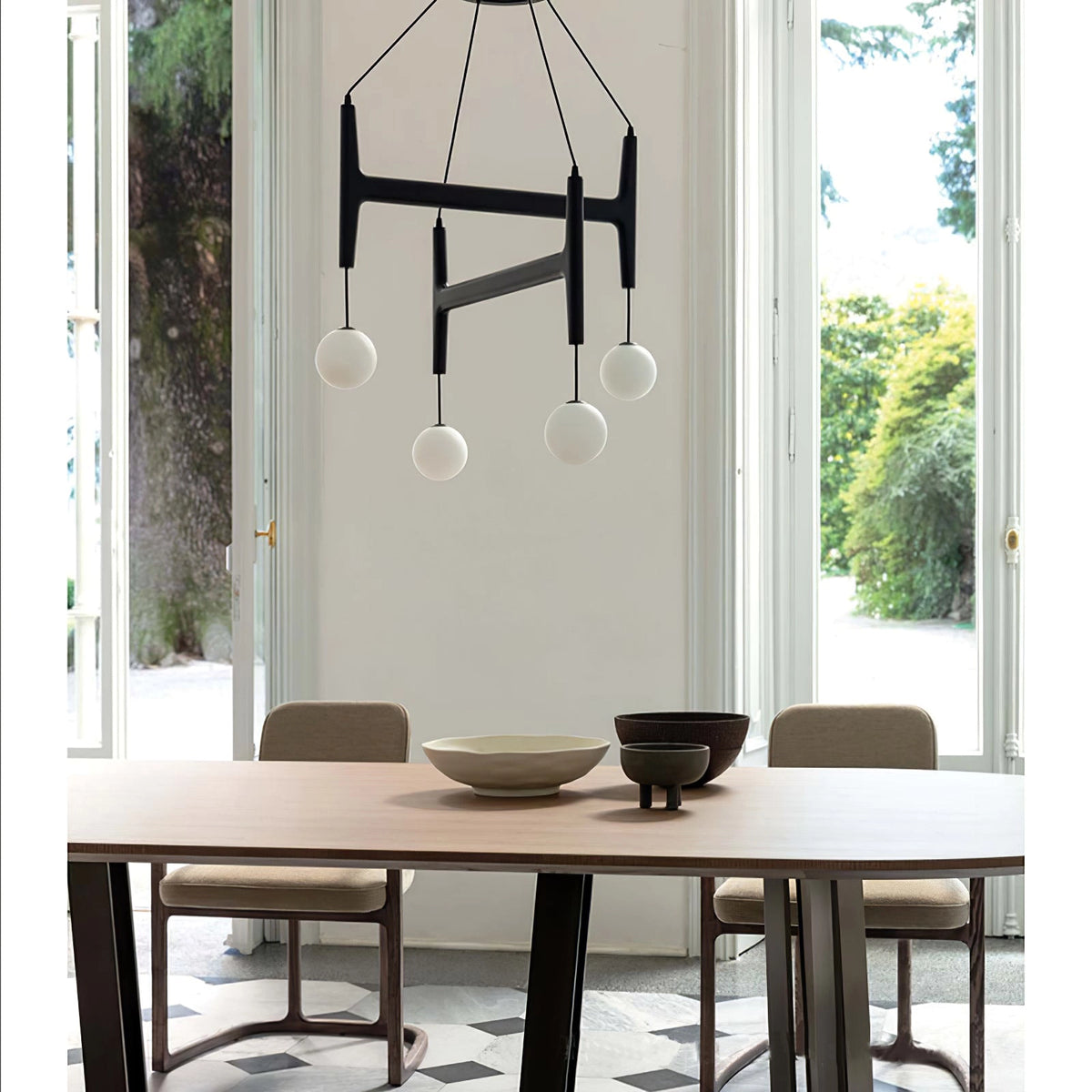 Astra Wood Orb Chandelier