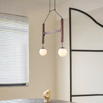 Astra Wood Orb Chandelier