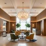 Bubble Spiral Glass Sphere Chandelier