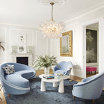 Bubble Spiral Glass Sphere Chandelier