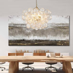 Bubble Spiral Glass Sphere Chandelier